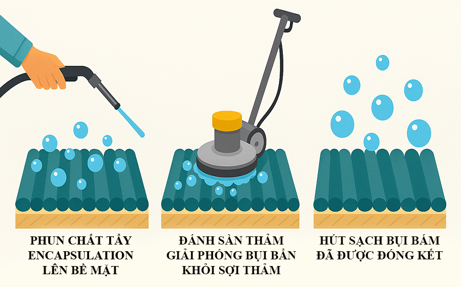 Giặt thảm bằng công ghệ cô lập