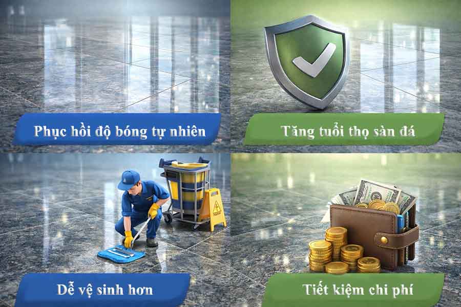 Dịch vụ đánh bóng sàn đá granite chuyên nghiệp