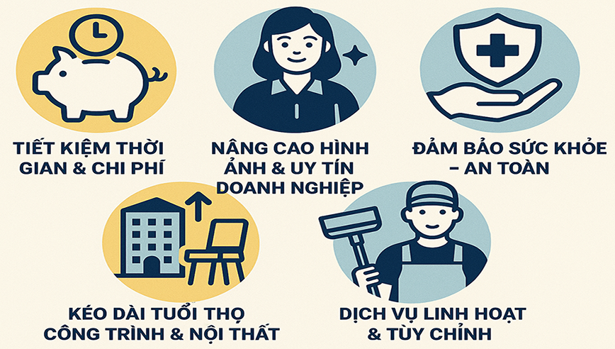 Lợi ích khi sử dụng dịch vụ vệ sinh công nghiệp Tphcm