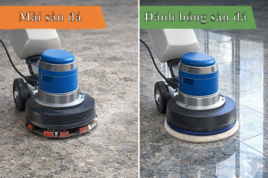 SO SÁNH MÀI SÀN ĐÁ VÀ ĐÁNH BÓNG SÀN ĐÁ