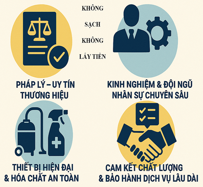 Tiêu chí lựa chọn công ty dịch vụ vệ sinh uy tín Tphcm